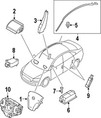 Foto de Airbag de Asiento Original para Volvo S40 Volvo V50 Volvo C30 Volvo C70 Marca VOLVO Nmero de Parte 31271171