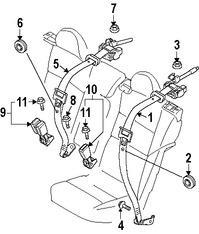 Foto de Receptaculo del Cinturon de Seguridad Original para Volvo S40 Volvo V50 Marca VOLVO Nmero de Parte 30780605