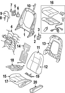 Foto de Panel lateral de Asiento Original para Volvo S40 Volvo V50 Marca VOLVO Nmero de Parte 39988567