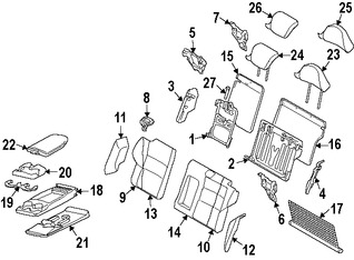 Foto de Bastidor de Respaldo de Asiento Original para Volvo S40 Volvo V50 Marca VOLVO Nmero de Parte 30615880