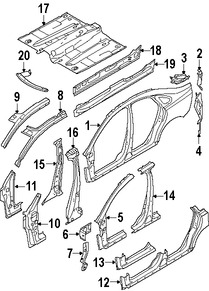 Foto de Pilar B de Carroceria Original para Volvo S40 Volvo V50 Marca VOLVO Nmero de Parte 8652418