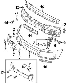 Foto de Riel de soporte de cubierta de parachoques Original para Volvo XC90 2003 2004 2005 2006 Marca VOLVO Nmero de Parte 30698330