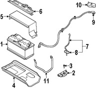 Foto de Sujetador de Batera Original para Volvo XC90 Marca VOLVO Nmero de Parte 8697005