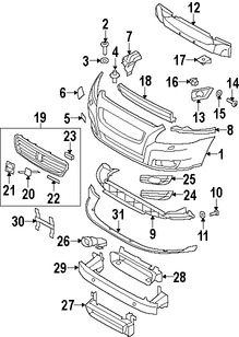 Foto de Guardasalpicaduras del parachoques Original para Volvo V50 2008 2009 2010 2011 Marca VOLVO Nmero de Parte 30763748