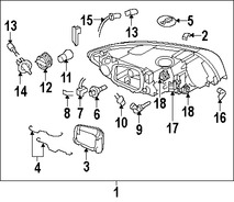 Foto de Faro Original para Volvo V50 Volvo S40 Marca VOLVO Nmero de Parte 31265707