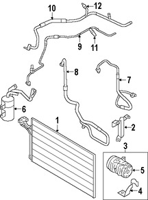 Foto de Manguera de succin Refrigerante Aire Acondicionad Original para Volvo V50 Volvo C70 Volvo C30 Marca VOLVO Nmero de Parte 9124205