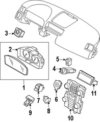 Foto de Interruptor de Luz de Emergencia Original para Volvo V50 Volvo S40 Volvo C70 Volvo C30 Volvo Marca VOLVO Nmero de Parte 9123684