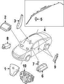 Foto de Airbag de Asiento Original para Volvo V50 Volvo S40 Volvo C30 Volvo C70 Marca VOLVO Nmero de Parte 31271169