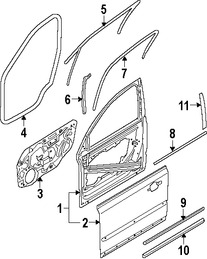 Foto de Sello de la puerta Original para Volvo V50 Volvo S40 Marca VOLVO Nmero de Parte 30661412