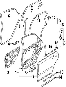 Foto de Panel externo de puerta Original para Volvo V50 Volvo S40 Marca VOLVO Nmero de Parte 30779121