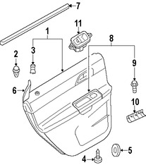 Foto de Panel Interior de Puerta Original para Volvo V50 Volvo S40 Marca VOLVO Nmero de Parte 39812932