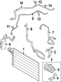 Foto de Manguera Descarga Refrigerante Aire Acondicionado Original para Volvo C30 Volvo C70 Volvo V50 Volvo S40 Marca VOLVO Nmero de Parte 8623402