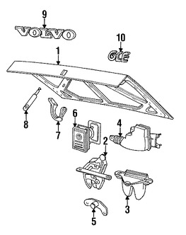 Foto de Motor Accionadro de Cerradura del Baul Original para Volvo 740 Volvo 760 Volvo 780 Marca VOLVO Nmero de Parte 1380350