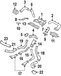 Foto de Ducto de Aire del Panel de Instrumentos Original para Volvo XC70 Volvo S80 Volvo S60 Volvo S60 Cross Country Volvo V60 Volvo V60 Cross Country Marca VOLVO Parte #31332207