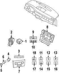 Foto de Interruptor de Calefaccin del Asiento Original para Volvo Marca VOLVO Nmero de Parte 30659480