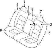 Foto de Respaldo de Asiento Original para Volvo XC70 Volvo V70 Marca VOLVO Nmero de Parte 39884332