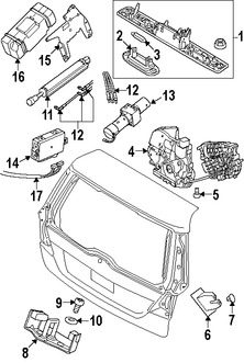 Foto de Manilla Puerta Trasera Original para Volvo XC70 Volvo V70 Marca VOLVO Nmero de Parte 30699743