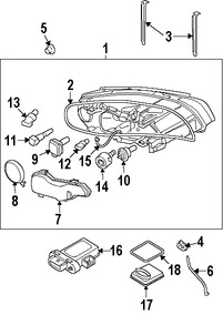 Foto de Modulo de Control de Faro de Xenon Original para Volvo V70 Volvo S80 Volvo XC70 Marca VOLVO Nmero de Parte 31288566