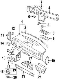 Foto de Cobertura Panel de Instrumentos Original para Volvo V70 Volvo XC70 Volvo S80 Marca VOLVO Nmero de Parte 30755195