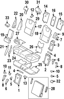 Foto de Panel posterior de Asiento Original para Volvo  Volvo V60 Volvo V60 Cross Country Marca VOLVO Nmero de Parte 39832847