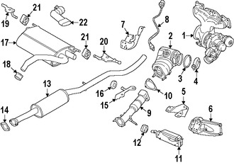 Foto de Tubo de Escape Intermedio Original para Volvo V60 Volvo S60 Volvo  Volvo S80 Volvo XC70 Volvo V60 Cross Country Marca VOLVO Nmero de Parte 31293869