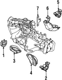 Foto de Montura del motor Original para Daewoo Lanos 1999 2000 2001 2002 Marca DAEWOO N�mero de Parte 90250348