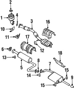 Foto de Convertidor Cataltico Original para Daewoo Lanos 2000 2001 2002 1999 Marca DAEWOO Nmero de Parte 96292259