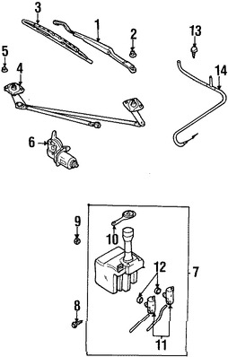 Foto de Varillas de Limpiaparabrisas Original para Daewoo Lanos 1999 2000 2001 2002 Marca DAEWOO N�mero de Parte 96303360