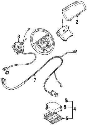 Foto de Cable Espiral Bolsa de Aire Original para Daewoo Lanos 2000 2001 2002 Marca DAEWOO N�mero de Parte 95479468