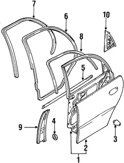 Foto de Carcasa de puerta Original para Daewoo Lanos 1999 2000 Marca DAEWOO Nmero de Parte 96303929