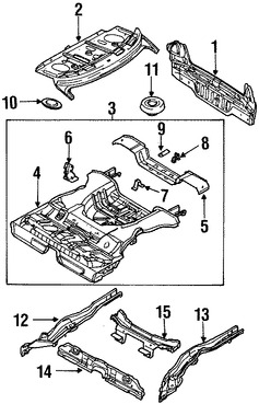 Foto de Panel posterior Original para Daewoo Lanos 1999 2000 Marca DAEWOO N�mero de Parte 96306372