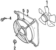 Foto de Cubierta de ventilador de enfriamiento del motor Original para Daewoo Leganza 1999 2000 2001 2002 Marca DAEWOO Nmero de Parte EV03005