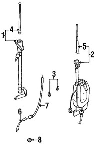 Foto de Mstil de Antena de Radio Original para Daewoo Leganza 1999 2000 2001 2002 Marca DAEWOO Nmero de Parte 96393692