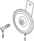 Foto de Claxon / Corneta / Bocina / Pito Original para Daewoo Leganza 1999 2000 2001 2002 Daewoo Nubira 1999 Marca DAEWOO Nmero de Parte 96251506