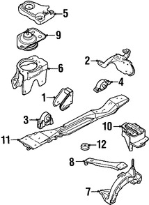 Foto de Soporte de Montura del motor Original para Daewoo Leganza 1999 2000 2001 2002 Marca DAEWOO N�mero de Parte 96221999