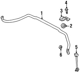 Foto de Buje de la Barra Estabilizadora Suspension Original para Daewoo Leganza 1999 2000 2001 2002 Marca DAEWOO Nmero de Parte 96394033