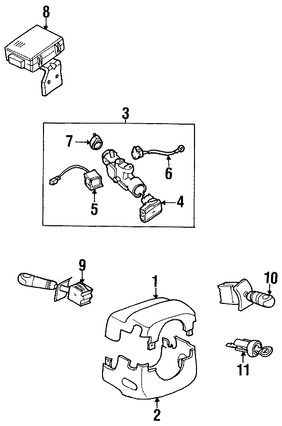 Foto de Interruptor de Luz de Emergencia Original para Daewoo Leganza 1999 2000 2001 2002 Marca DAEWOO Nmero de Parte 96206815