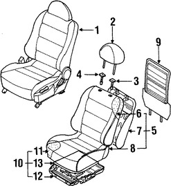 Foto de Asiento Original para Daewoo Leganza 2002 Marca DAEWOO N�mero de Parte 96483269