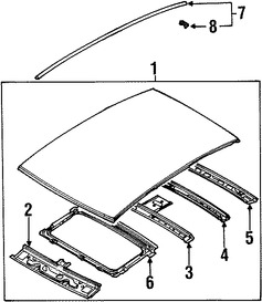 Foto de Panel de Techo Original para Daewoo Leganza 1999 2000 2001 2002 Marca DAEWOO Nmero de Parte 96206282