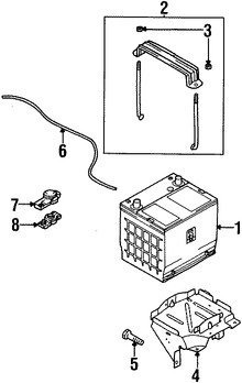 Foto de Arn�s de Cable de Bater�a Original para Daewoo Nubira 1999 2000 2001 2002 Marca DAEWOO N�mero de Parte 96287373