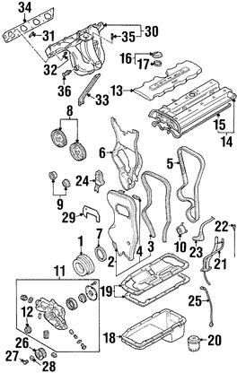 Foto de Empacadura del Mltiple de Admisin Original para Daewoo Nubira Daewoo Leganza Marca DAEWOO Nmero de Parte 90412459