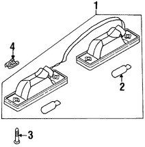 Foto de Conjunto de la luz de placa Original para Daewoo Nubira Daewoo Leganza Marca DAEWOO N�mero de Parte 96312748