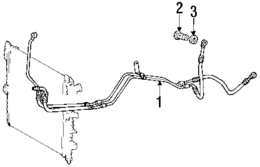 Foto de Manguera de Enfriado de Aceite Transmisin Automtica para Mercedes-Benz ML320 1998 Marca MERCEDES OEM Nmero de Parte 163 501 04 24