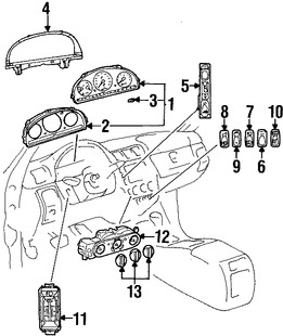 Foto de Perilla de Control de Calefacci�n Original para Mercedes-Benz ML320 Mercedes-Benz ML430 Mercedes-Benz ML55 AMG Marca MERCEDES BENZ N�mero de Parte 1638200092