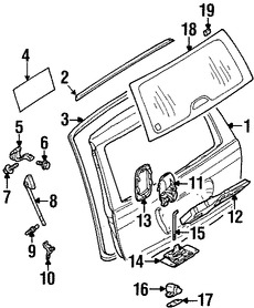 Foto de Actuador de Cerradura de Puerta Trasera Original para Mercedes-Benz ML320 Mercedes-Benz ML350 Mercedes-Benz ML430 Mercedes-Benz ML500 Mercedes-Benz ML55 AMG Marca MERCEDES BENZ Parte #1637400235