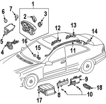 Foto de Sensor de impacto del Air Bag Original para Mercedes-Benz Marca MERCEDES BENZ N�mero de Parte 0038200726