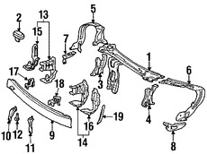 Foto de Barra sujecin soporte del radiador Original para Mercedes-Benz C240 Mercedes-Benz C32 AMG Mercedes-Benz C320 Mercedes-Benz C230 Mercedes-Benz C280 Mercedes-Benz C350 Marca MERCEDES BENZ Parte #2036204372