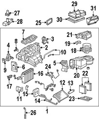 Foto de Carcasa del motor del ventilador HVAC Original para Mercedes-Benz Marca MERCEDES BENZ Nmero de Parte 2038300703