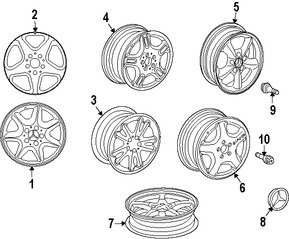 Foto de Ruedas Original para Mercedes-Benz Marca MERCEDES BENZ Nmero de Parte 1704012802