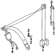 Foto de Receptaculo del Cinturon de Seguridad Original para Mercedes-Benz C230 Mercedes-Benz C240 Mercedes-Benz C320 Mercedes-Benz C55 AMG Mercedes-Benz C280 Mercedes-Benz C350 Marca MERCEDES BENZ Parte #2038602269